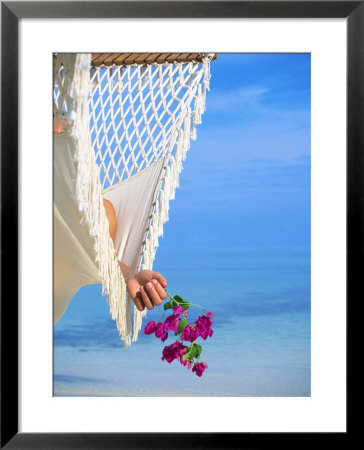 Woman On Hammock, Ari Atoll, White Sands Island by Angelo Cavalli Pricing Limited Edition Print image