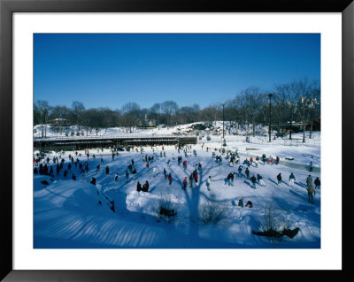 People Ice Skating In Central Park, New York City, New York, Usa by Bill Wassman Pricing Limited Edition Print image