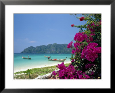 Boats Moored Off Beach Of Phi Phi Don Island, Off Phuket, Thailand by Ruth Tomlinson Pricing Limited Edition Print image
