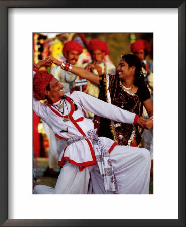 Rajastani Dancers At Annual Elephant Festival, Jaipur, India by Paul Beinssen Pricing Limited Edition Print image