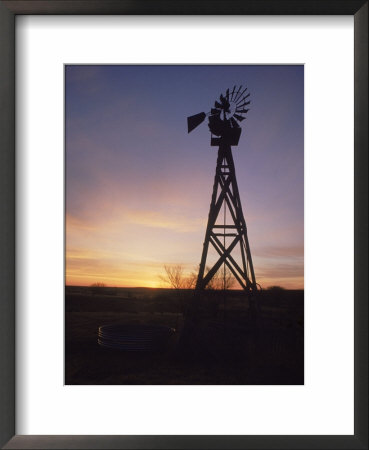 Windmill At Sunrise, Eastern Plains, Co by Robert Franz Pricing Limited Edition Print image