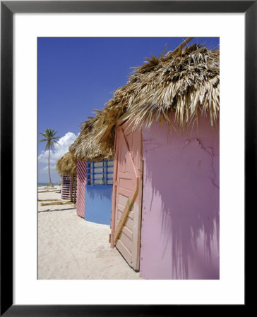 Beach Huts, Dominican Republic, Caribbean, West Indies by Guy Thouvenin Pricing Limited Edition Print image