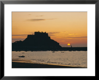 View To Mont Orgueil At Sunrise, Gorey, Jersey, Channel Islands, Uk by Ruth Tomlinson Pricing Limited Edition Print image