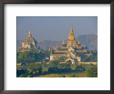 Ananda And Thatbyinnyu Pahtos (Temples), Old Bagan (Pagan), Myanmar (Burma) by Gavin Hellier Pricing Limited Edition Print image