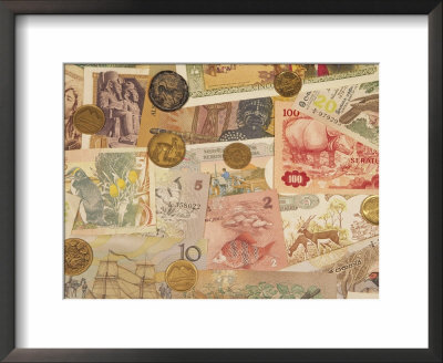 Montage Of Coins And Paper Money by Steve Satushek Pricing Limited Edition Print image
