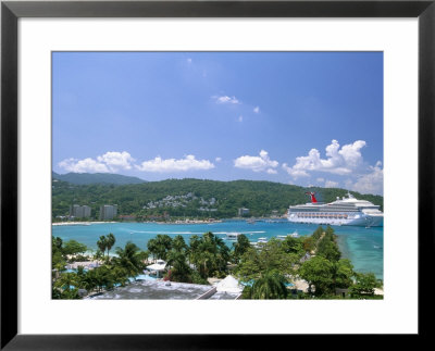 Cruise Ship Docked At Ocho Rios Bay, Ocho Rios, Jamaica, West Indies, Central America by Sergio Pitamitz Pricing Limited Edition Print image