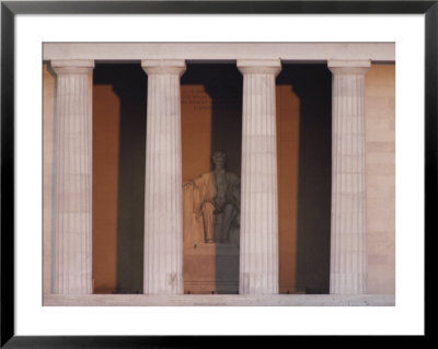 A View Of Lincolns Statue Behind Columns At The Lincoln Memorial by Karen Kasmauski Pricing Limited Edition Print image