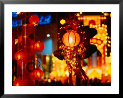 Lanterns And Lights On North Bridge Road During Chinese New Year, Singapore by Richard I'anson Pricing Limited Edition Print image
