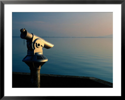 Harbor Telescope, Lindau Am Bodensee, Germany by Walter Bibikow Pricing Limited Edition Print image