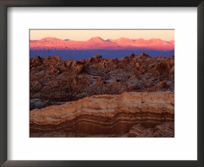 Valley Of The Moon And Andes Mountains At Sunset, San Pedro De Atacama, Chile by Woods Wheatcroft Pricing Limited Edition Print image