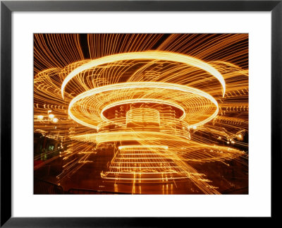 Christmas Merry-Go-Round Spinning On The Place De L'hotel De Ville, Paris, Ile-De-France, France by Martin Moos Pricing Limited Edition Print image