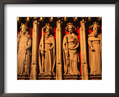 Carved Figures In Porticos On Facade Of York Minster, York, England by Glenn Beanland Pricing Limited Edition Print image