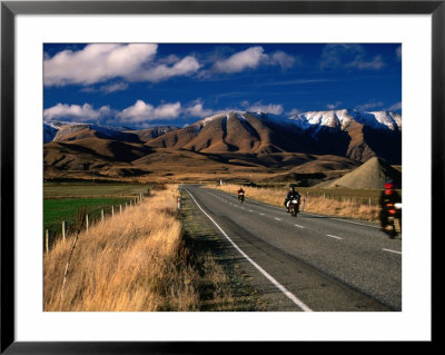 Motorcyle Touring Through The Countryside Around Maniototo, Otago, New Zealand by David Wall Pricing Limited Edition Print image