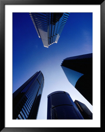 Towers Of Pacific Place From Below, Hong Kong, China by Krzysztof Dydynski Pricing Limited Edition Print image