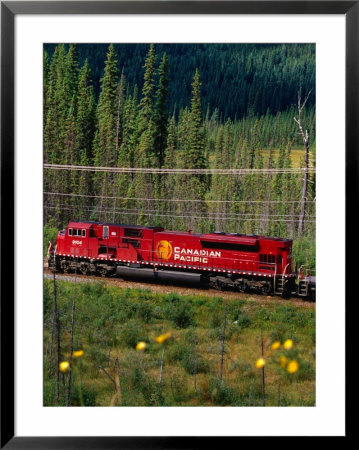 Canadian Pacific Railway Near Vermillion Lakes And Mt. Rundle, Banff National Park, Alberta, Canada by Lawrence Worcester Pricing Limited Edition Print image