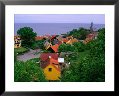 Rooftops Nestled Amongst Trees, Gudhjem, Bornholm, Denmark by Anders Blomqvist Pricing Limited Edition Print image