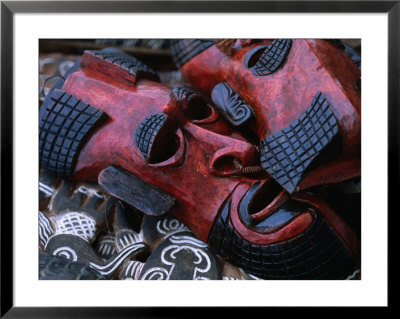 Carved Wooden Masks, Papua New Guinea by Jerry Galea Pricing Limited Edition Print image