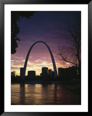 The St. Louis Arch And Skyline At Sundown by James Blank Pricing Limited Edition Print image