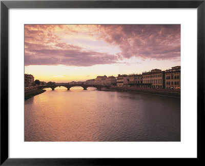 Sunset, Arno River, Tuscany, Italy by Walter Bibikow Pricing Limited Edition Print image