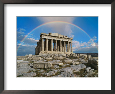 Rainbow In Sky, Parthenon, Greece by Peter Walton Pricing Limited Edition Print image