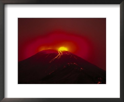 Arenal Volcano Erupting, Lava, Costa Rica by Robert Houser Pricing Limited Edition Print image