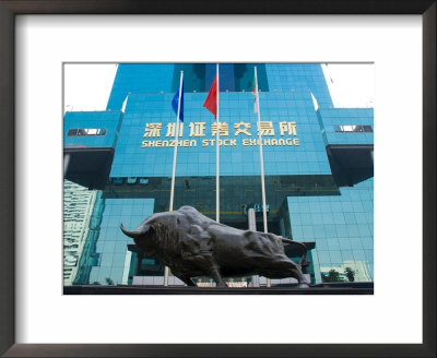 Stock Exchange, Shenzhen Special Economic Zone (Sez), Guangdong, China, Asia by Charles Bowman Pricing Limited Edition Print image