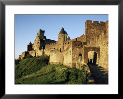 Porte D'aude, Entrance To Walled And Turreted Fortress Of Cite, Carcassonne, Languedoc, France by Ken Gillham Pricing Limited Edition Print image