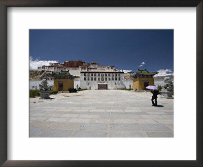 Chinese Stone Lions Outside The Potala Palace, Lhasa, Tibet, China, Asia by Don Smith Pricing Limited Edition Print image