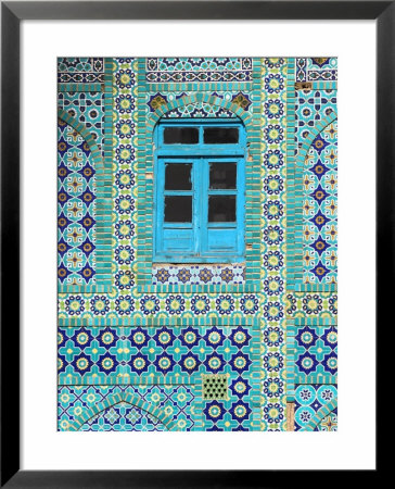 Tiling Around Blue Window, Shrine Of Hazrat Ali, Mazar-I-Sharif, Balkh, Afghanistan, Asia by Jane Sweeney Pricing Limited Edition Print image