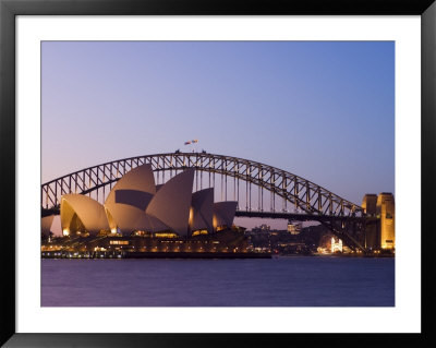 Opera House And Harbour Bridge, Sydney, New South Wales, Australia, Pacific by Sergio Pitamitz Pricing Limited Edition Print image
