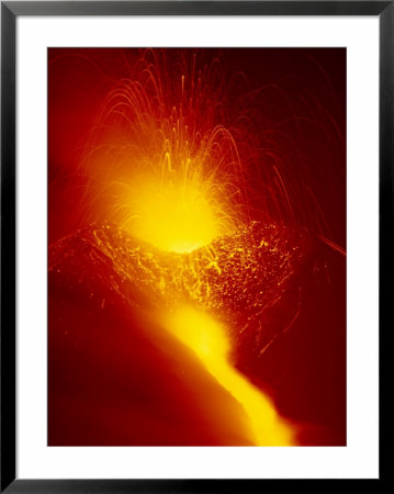 Eruption And Lava Flow From The Southern Flank Of Mt. Etna In 2001, Italy by Robert Francis Pricing Limited Edition Print image
