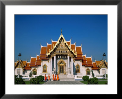 Marble Temple, Monks, Bangkok, Thailand by Steve Vidler Pricing Limited Edition Print image