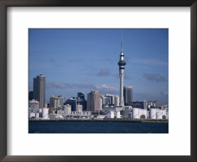View Of City And Tower From The Water, Auckland, North Island, New Zealand by D H Webster Pricing Limited Edition Print image