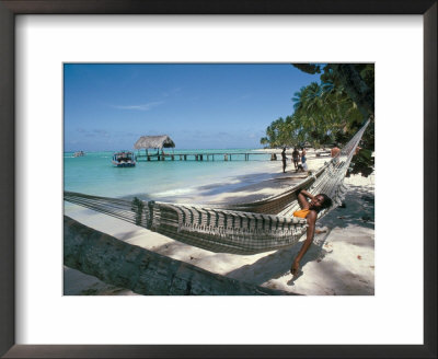 Hammock On The Beach, Tobago, West Indies, Caribbean, Central America by Adam Woolfitt Pricing Limited Edition Print image