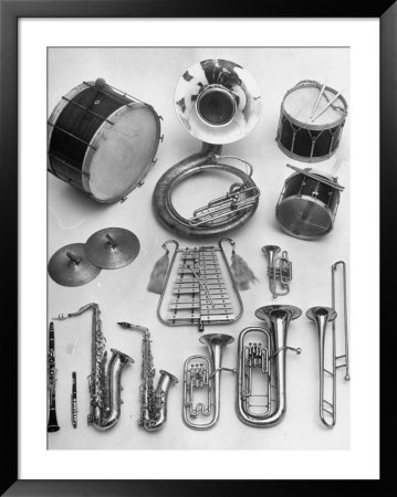 Musical Instruments Which Are Used In A Marching Band by Andreas Feininger Pricing Limited Edition Print image