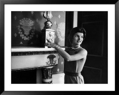 First Lady Jacqueline Kennedy Showing Off James Monroe Era Candelabrum In White House by Ed Clark Pricing Limited Edition Print image