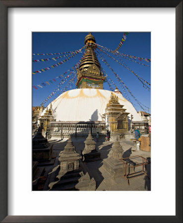 Buddhist Stupa, Swayambhu (Swayambhunath), Unesco World Heritage Site, Kathmandu, Nepal by Don Smith Pricing Limited Edition Print image