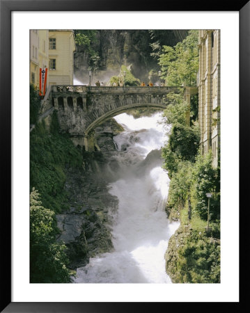 Footbridge Over A Waterfall In Badgastein by Walter Meayers Edwards Pricing Limited Edition Print image