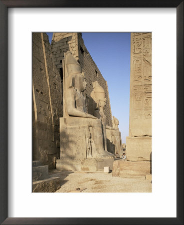Seated Colossi And Base Of Obelisk, Luxor Temple, Thebes, Unesco World Heritage Site, Egypt by Philip Craven Pricing Limited Edition Print image