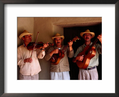 Folk Musicians At Los Aleros Theme Park, Merida, Venezuela by Krzysztof Dydynski Pricing Limited Edition Print image