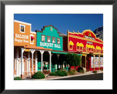 Colourful Western-Style Facade Near Sabino Canyon, Tucson, Arizona by David Tomlinson Pricing Limited Edition Print image