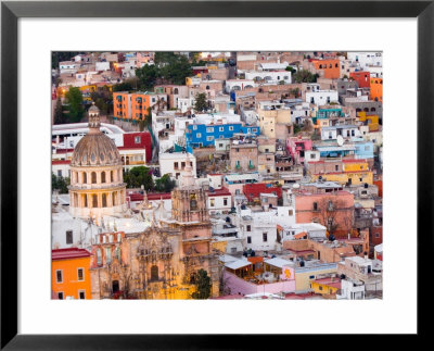 Templo La Compania And Houses On Steep Hillside, Guanajuato, Mexico by Julie Eggers Pricing Limited Edition Print image