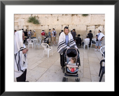 Jewish Man With Child In Pram, Old Walled City, Israel by Christian Kober Pricing Limited Edition Print image