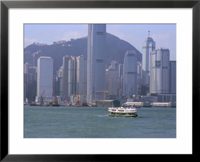Victoria Harbour And Skyline Of Hong Kong Island, Hong Kong, China by Amanda Hall Pricing Limited Edition Print image