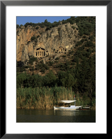 Lycian Rock Tombs, Carian, Dalyan, Mugla Province, Anatolia, Turkey, Eurasia by Jane O'callaghan Pricing Limited Edition Print image