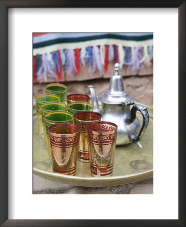 Souvenir Tea Set, Ait Benhaddou, South Of The High Atlas, Morocco by Walter Bibikow Pricing Limited Edition Print image