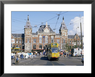 Tram And Central Station, Amsterdam, Holland by Michael Short Pricing Limited Edition Print image