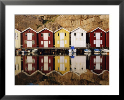 Boat Huts In Smogen, Bohuslan Coast, Sweden by Gavin Hellier Pricing Limited Edition Print image