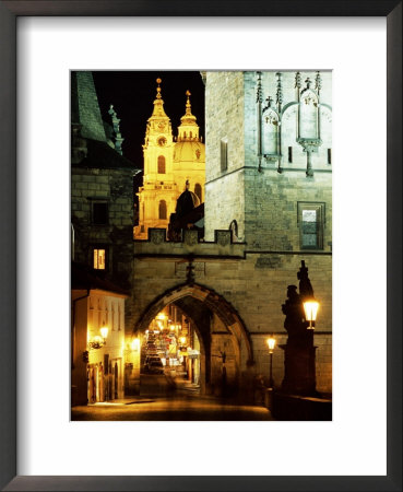 Romanesque And Gothic Malostranske Bridge Towers, Prague, Czech Republic by Richard Nebesky Pricing Limited Edition Print image