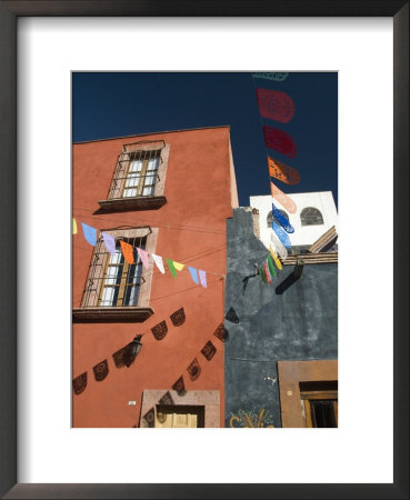 Banners In Street, San Miguel De Allende, Mexico by Nancy Rotenberg Pricing Limited Edition Print image